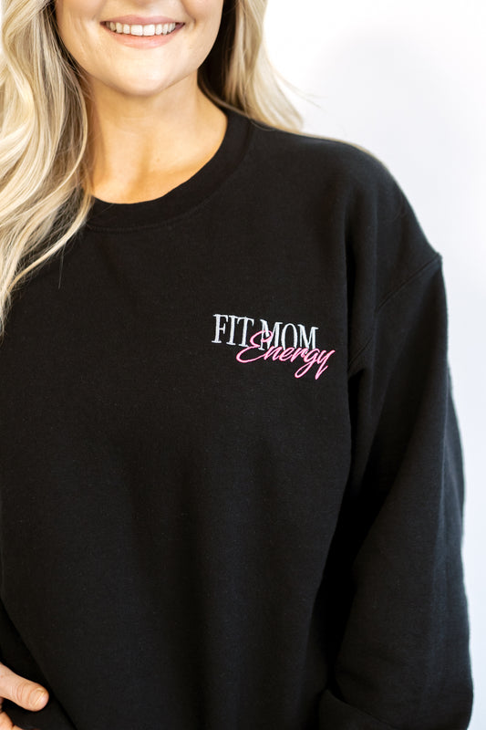 Fit Mom Energy Oversized Crewneck (Pink)