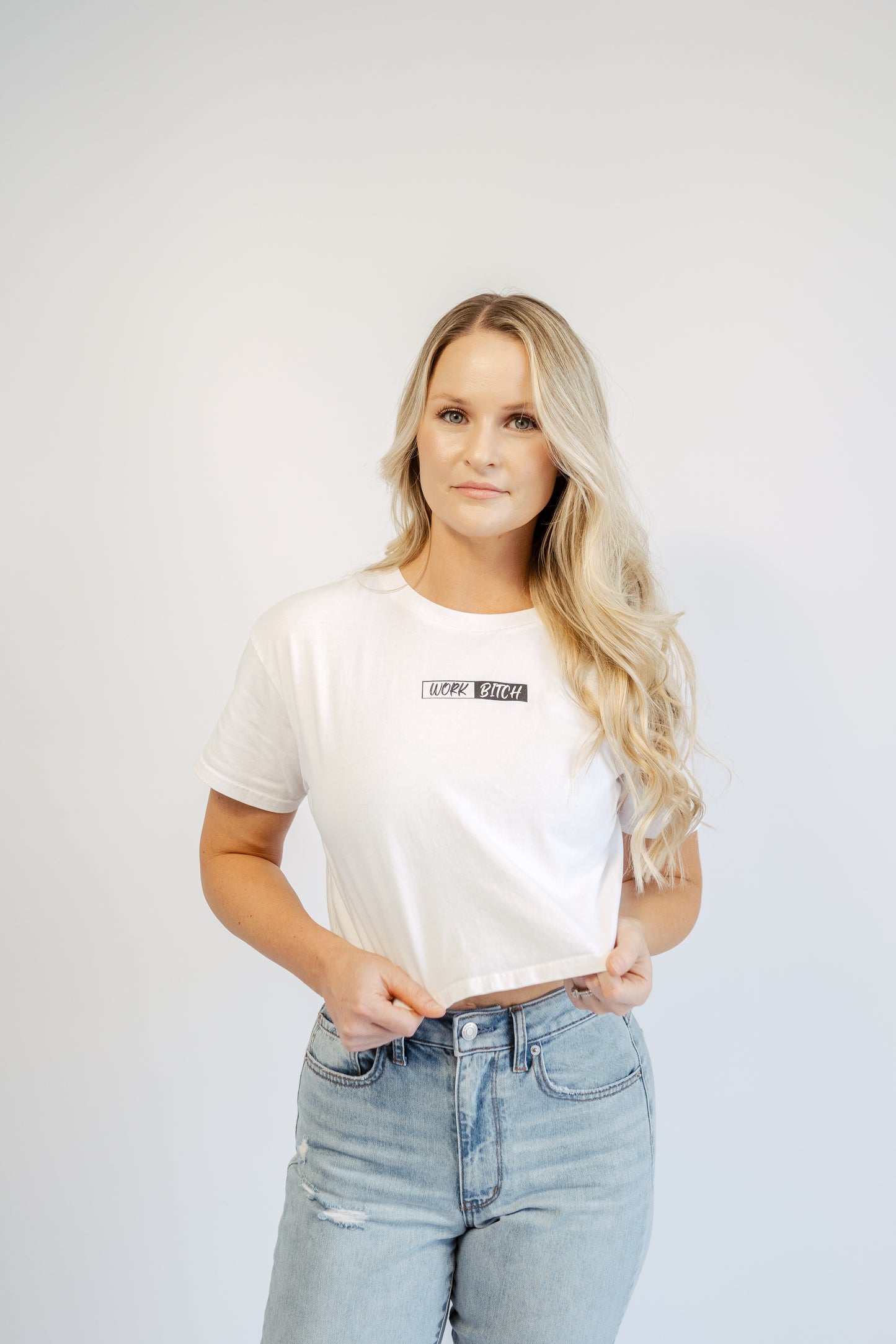 Work Bitch Crop Tee