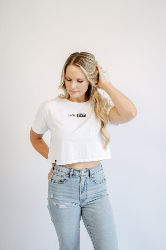 Work Bitch Crop Tee